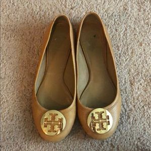 Tan Tory Burch Flats